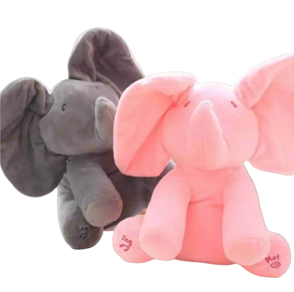 Interactive Peek-A-Boo Elephant Plush Toy