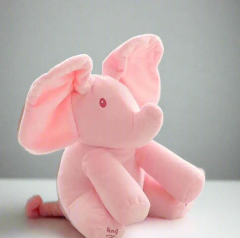 Interactive Peek-A-Boo Elephant Plush Toy